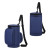 Custom Malibu 8-Can Polyester Crossbody Cooler Bag - Blue Angle View