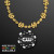 Custom Gold Money Beads with Black Poker Chip Medallion (NO-Light)