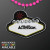 Custom Imprintable Vegas Sign Medallion with Pink Beaded Necklace