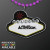 Custom Imprintable Vegas Sign Medallion with Purple Beaded Necklace