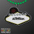 Custom Imprintable Vegas Sign Medallion with Green Beaded Necklace