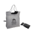 Custom Boulevard Foldable Ripstop Tote with Cinch Cord Handles - Gray 