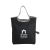 Custom Boulevard Foldable Ripstop Tote with Cinch Cord Handles - Black 