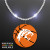 Custom Still-Light White Beads With Basketball Medallion - White