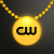 Custom Yellow LED Circle Badge with Beads - Yellow