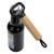 Custom Pop Top Bamboo Bottle Opener - Black In Use