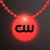 Custom Red LED Circle Badge with Beads - Red