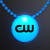 Blue LED Circle Badge with Beads - Blue