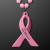 Custom Breast Cancer Awareness Pink Ribbon Beads (No Light) - Awareness pink