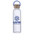Custom Eos 21 oz Glass Bottle with Bamboo Lid - Blue 