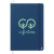 Custom Karst Stone Paper 5.5" x 8.5" Hard Cover Notebook - Navy blue