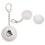 Custom Baseball SPF 15 Lip Balm Keychain - White
