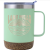 Custom Saratoga Cork Bottom Brite Mug 12 oz - Green 