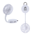 Custom Cool Clip Rechargeable Portable Fan with Magnet Base - White 