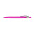 Custom Preston Ballpoint Pen With Translucent Barrel & Silver Clip Click Pen - Pink