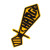 Custom 18" Titan Sword Foam Waver - Bright gold