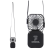 Custom Whirlwind Mini Folding Rechargeable Fan with Lanyard - Black Front View 