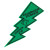 Custom 18" Lightning Bolt Foam Waver - Kelly green