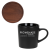 Custom Circo 16 oz Ceramic Mug with Wooden Lid - Black 
