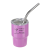 Custom Mini Belmont 3 oz Double-Wall Stainless Steel Tumbler with Straw - Lavender
