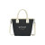 Custom Mini Market Street Crossbody Tote - Black Front View 