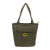 Custom Otaria Puffy Recycled Tote Bag With Full Color Leather Patch