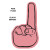 Custom 6.5" #1 Finger Foam Mini - Pink