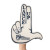 Custom 18" Double Finger Foam Mitt - White