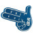 Custom 18" Double Finger Foam Mitt - Royal blue