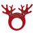 Custom 15" Foam Reindeer Antlers Visor - Red