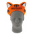 Custom 10" Foam Tiger/Cat Visor - Orange in use 