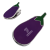 Custom Eggplant Metal Clip with Magnet