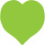 Custom Stock Shape Hand Fan - Heart