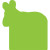 Custom Stock Shape Hand Fan - Donkey