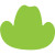 Custom Stock Shape Hand Fan - Cow hat