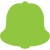 Custom Stock Shape Hand Fan - Bell