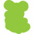 Custom Stock Shape Hand Fan - Bear