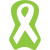 Custom Stock Shape Hand Fan - Awareness Ribbon