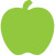 Custom Stock Shape Hand Fan - Apple