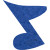 Custom Plantable Pin - Royal blue Musical note