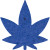 Custom Plantable Pin - Royal blue Hemp leaf