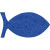 Custom Plantable Pin - Royal blue Fish