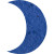Custom Plantable Pin - Royal blue Crescent