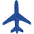 Custom Plantable Pin - Royal blue Airplane