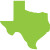 Custom Stock Shape Hand Fan - Texas