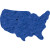Custom Plantable Pin - Royal blue USA