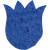 Custom Plantable Pin - Royal blue Tulip