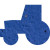 Custom Plantable Pin - Royal blue Tractor