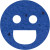 Custom Plantable Pin - Royal blue Smiley face