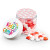 Custom 2 oz Jar of Mini Hearts Candy - Assorted - Open view